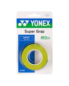 YONEX Badminton Grip Tape AC-102C-309 Lemon Green, Pack of 3