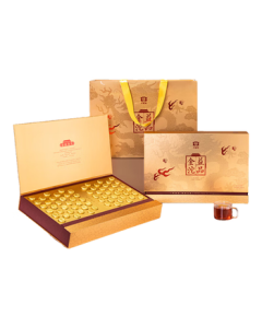 TAETEA Pu'er Ripe Tea - Premium Golden Tuo 3g*66 Pieces - Tea Gift Box for Mid-Autumn Festival