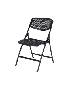 ShuaiLi Folding Chair Plastic Computer Office Breathable Chair Training Conference Backrest Dining Chair Black SL1655Y2