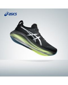 ASICS Men's Cushioned Breathable Running Shoes GEL-NIMBUS 27 LUXE Black/Silver 46.5