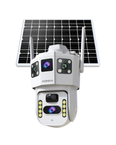 Konka 4G Solar Camera - No Electricity, No WiFi Required, Outdoor Wireless, Plug-Free, Lifetime No Data Fees, HD 360° Panoramic Night Vision, Remote Mobile Monitoring