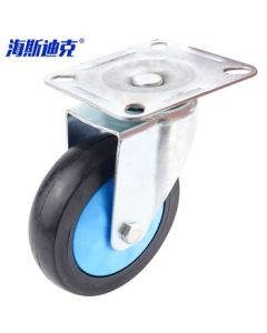 Haistick GNJZ-3081 Quiet Swivel Caster for Hand Truck, 5-Inch Medium-Quiet Wheels for Push Cart and Dolly