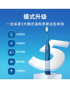 Philips (PHILIPS) Electric Toothbrush S3 Couple Set Birthday Gift Soft Bristles Gentle Whitening Brush Head Hidden Gem Dark Blue HX2471/01