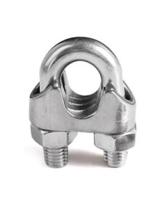 Kaihe Wire Rope Clamp 304 Stainless Steel Clothesline Rope Clamp U-Type Clip U-Shaped Rope Clip M6 Unit: Piece