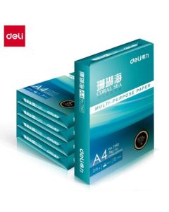 Deli Coral Sea A4 Copy Paper 70g Wood Pulp Paper A4 Printing Paper LGH 70gsm A4 500 Sheets/Pack 5 Packs/Box (2500 Sheets/Box)