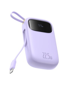 Baseus [National 3C Certified & Flight-Approved] 20000mAh 22.5W Power Bank with Built-in Cable, Fast Charging Portable Charger for iPhone, Huawei, Xiaomi Phones