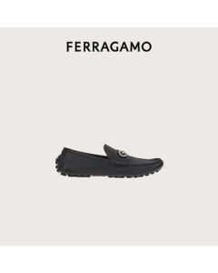 Ferragamo Men's Black Driving Shoes 0758351_3E _ 80 Gift for Boyfriend