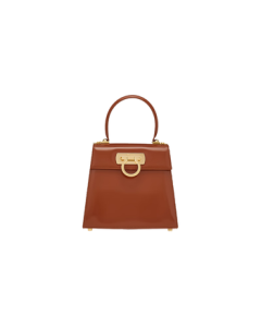 Ferragamo Women's Brown Classic Top Handle Bag (Small) 0749025 Gift for Girlfriend