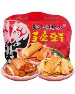 Zhangfei Heritage Assorted Handmade Dried Tofu 460g - Sichuan Travel Specialty Snack, Multi-Flavored Bulk Pack
