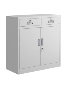 XinJing File Cabinet Office Metal Cabinet Low Cabinet Storage Cabinet with Lock Steel Tool Cabinet Two-Drawer Cabinet 0.5