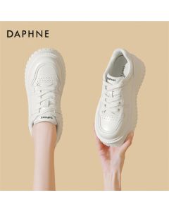 Daphne Women's Platform Sneakers for Petite, Spring New Arrival Casual Versatile White Shoes 4025101090 Pearl White 40