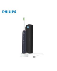 PHILIPS Electric Toothbrush for Adults, Rechargeable Sonic Vibration Toothbrush with Multiple Smart Cleaning, Whitening, and Sterilization Functions, Includes UV Sanitizing Travel Case, HX2461/06 Deep Sea Blue