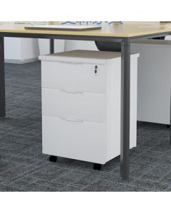 Maisen Mobile Cabinet Office Staff File Storage Drawer Low Cabinet Warm White Thickened Version MS-HDG-143