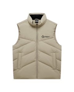 XTEP Men's Autumn/Winter Warm Fleece-Lined Thick Outdoor Sports Down Vest Fashionable Sky Gray XL