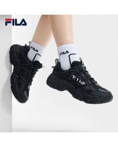 FILA Official Women's Shoes Dad Shoes Cat Paw 6th Generation Black Sneakers 2025 Spring New Casual Shoes Black 36