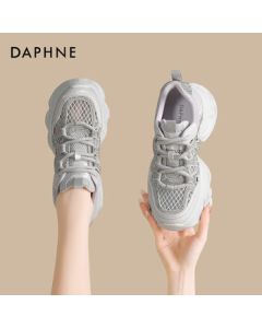 Daphne Versatile Mesh Platform Comfortable Chunky Dad Shoes Summer 4025101686 Hollow Silver 35