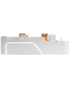 Shengli White Lacquer Company Front Desk Counter, Reception Desk, Lobby Bar Counter, Cashier Counter, Work Consultation Desk, 3.2m