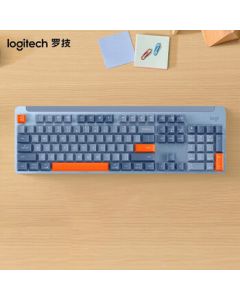 Logitech K865 Wireless Mechanical Keyboard - Office Keyboard, Wireless Bluetooth Keyboard, Full-Size 104-Key, TTC Red Switch, One-Key Triple Connection, Misty Blue