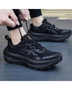 ASICS Men's TRABUCO MAX 4 Cushioned Comfortable Breathable Low-Top Running Shoes - Black - Size 40