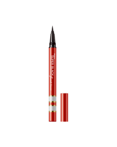 Mistine Intense Black Eyeliner Red Tube - Long-Lasting, Waterproof, Smudge-Proof, Ultra-Fine, Quick-Drying, Birthday Gift for Girlfriend