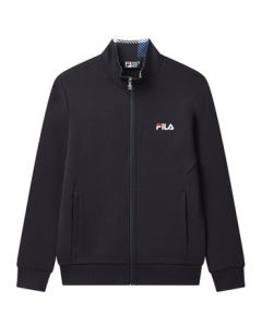 FILA Official Men's Jacket 2025 Autumn/Winter Fashion Basic Casual Commuting Stand Collar Knit Top