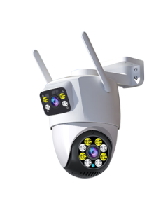 Zhongwo 360-Degree Panoramic Surveillance Camera with Night Vision, Wireless WiFi, Remote Mobile Access, Outdoor Rotatable Waterproof Two-Way Audio for Home and Rural Use