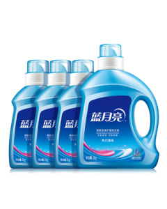 Blue Moon Brightening & Color-Enhancing Laundry Detergent Lavender Scent 2kg Bottle*1 + 1kg*3 Bottles Deep Cleaning Easy Rinse