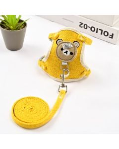 Cotton and linen pet harness leash L 11-18 pounds