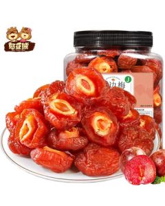 Happy Bear Dried Plum 500g, Preserved Fruit Snack, Semi-Dried Sour and Sweet Plum Delicacy