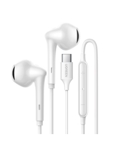 UGREEN Type-C Wired Earbuds, Semi-In-Ear Headphones with Microphone for Gaming, Singing, Music, Compatible with iPhone 16, Xiaomi, Huawei, OPPO