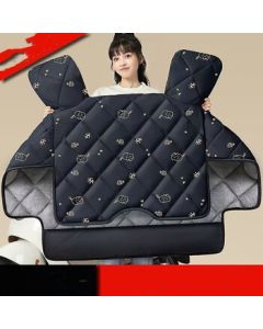 Baichengdao Electric Bike Windshield Cover Winter Thickened Fleece-Lined Windshield Cover with Ultrasonic Large Side Wings --- Lucky Cat