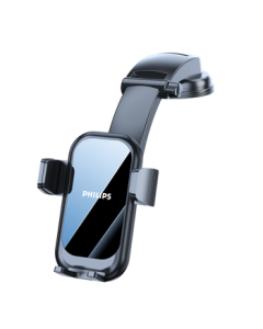 PHILIPS Car Phone Mount, 2106 Model, Dashboard/Windshield/Air Vent Holder for Mobile Navigation, Suction Cup Stand for In-Car Use