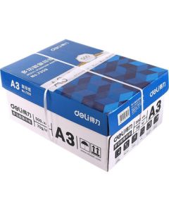 Deli 7359 Copy Paper, White Copy Printing Paper Draft Paper, Multi-Purpose Office Paper A3-70g, 500 Sheets/Pack, 4 Packs/Box (Total 2000 Sheets/Box)
