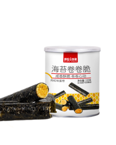 Xueji Roasted Nori Roll Crispy Snack with Filling, Popular Online Pastry, 100g Canned