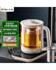 Bear 1.5L Full Titanium Health Kettle, 0 Coating 0 Glue 0 Heavy Metals, 14 Tea Brewing Functions, 24H Keep Warm & Preset, Constant Temperature Kettle YSH-E15Z2