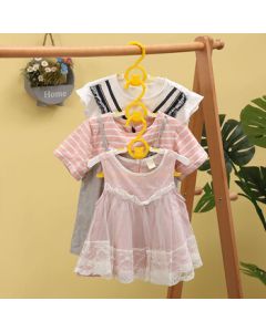 COOKSS Kids Hangers, Baby Multi-Purpose Clothes Hangers, Anti-Slip Drying Hooks for Home Use, Extendable and Storable, 20-Pack