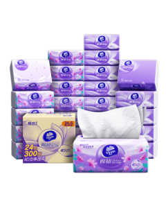 Vinda Facial Tissues [Recommended by Sun Yingsha] Cotton-Soft 3-Ply 100 Sheets*24 Packs Size S Gentle on Skin, No Irritation, Tissue Paper, Whole Carton