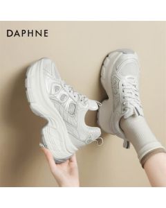 Daphne Dad Shoes Platform Chunky Sneakers Women's Casual White Shoes Spring New Arrival 4025101248 Beige 36