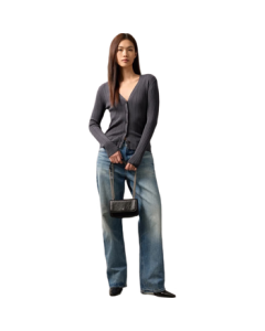 Calvin Klein Women's Bag 25 Casual Commuter Style Flap Chain CK Waxed Leather Crossbody Shoulder Small Square Bag Gift 4K3085G