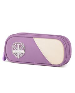 Edison Large Capacity Nylon Pencil Case British Style Stationery Box BH21-3 Purple