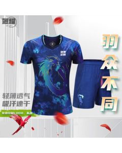 LIEYAO Custom Badminton Outfit Set - Competition & Training Breathable Short-Sleeve Tennis Jersey with Free Printing