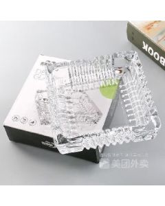 Glass ashtray 10.5cm side length