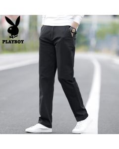 PLAYBOY Men's Casual Pants 2025 Spring/F Autumn Loose Straight-leg Trousers Business Korean Style Trendy Menswear