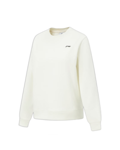 Li Ning Fleece-Lined Warm Knit Top for Women, New 2025 Autumn Casual Versatile Sportswear AWDV964