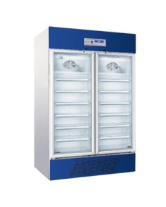 Haier Refrigerator 2-8°C Laboratory Air-Cooled Frost-Free Double-Door Freezer Storage Cabinet with Computer Temperature Control and Over-Temperature Alarm, Upgraded Model HYC-761GD from HYC-650
