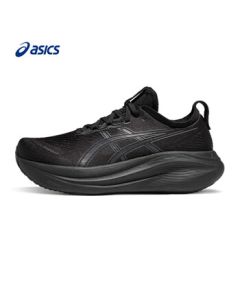 ASICS Men's Wide Width Cushion Running Shoes GEL-NIMBUS 27 (2E) Black/Grey 42.5