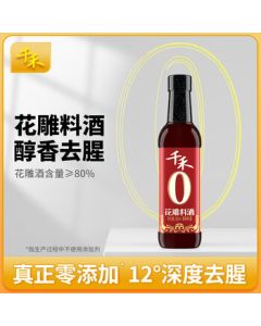 Qianhua Huadiao Cooking Wine 12% 500ml [Zero Additives] No Additives Household Cooking Wine for Removing Fishy Odor