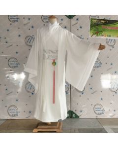 Wenxiang Ancient Hanfu Men's Inner and Outer Robe Set - Elegant Ancient Style Knight, Scholar, and Immortal Aesthetic Wide-Sleeve Gown (Minimum Order: 25 Sets)