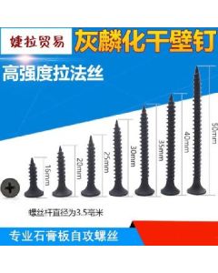 Self tapping nail dry wall nail woodworking screws drywall screws 1.6cm}

Parse:
1. Cleaning marketing terms: Remove adjectives and process characteristics such as "high strength", "black", "cross countersunk", etc
2. Merge functional nouns: retain the co