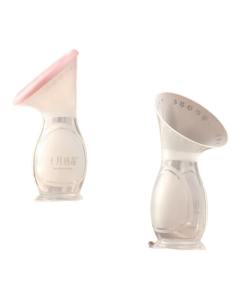 October Crystal Breast Milk Collector Silicone Milk Catcher, Leak-Proof Breast Milk Collection Tool, Manual Breast Pump